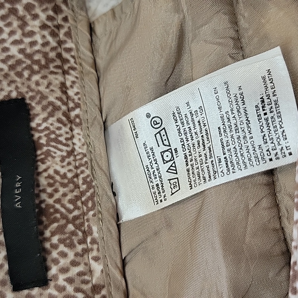 Banana Republic Leopard Print Trousers Womens Pants. Size 2 - Picture 6 of 14